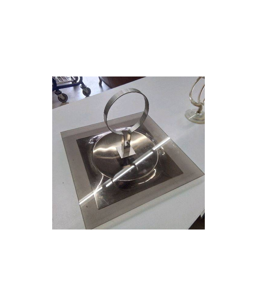 PLATEAU VERRE FUMÉ PIVOTANT