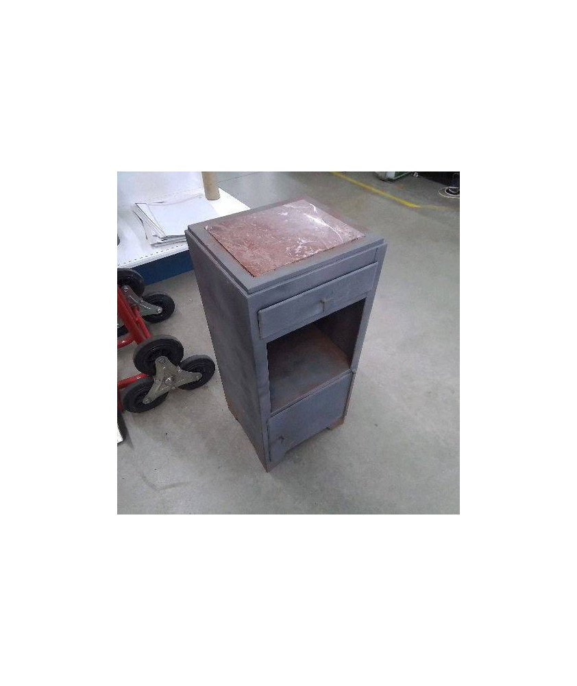 CHEVET METAL DESSUS MARBRE