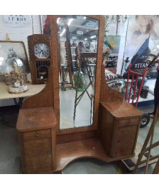 COIFFEUSE MIROIR 2 PORTES 2 TIROIRS