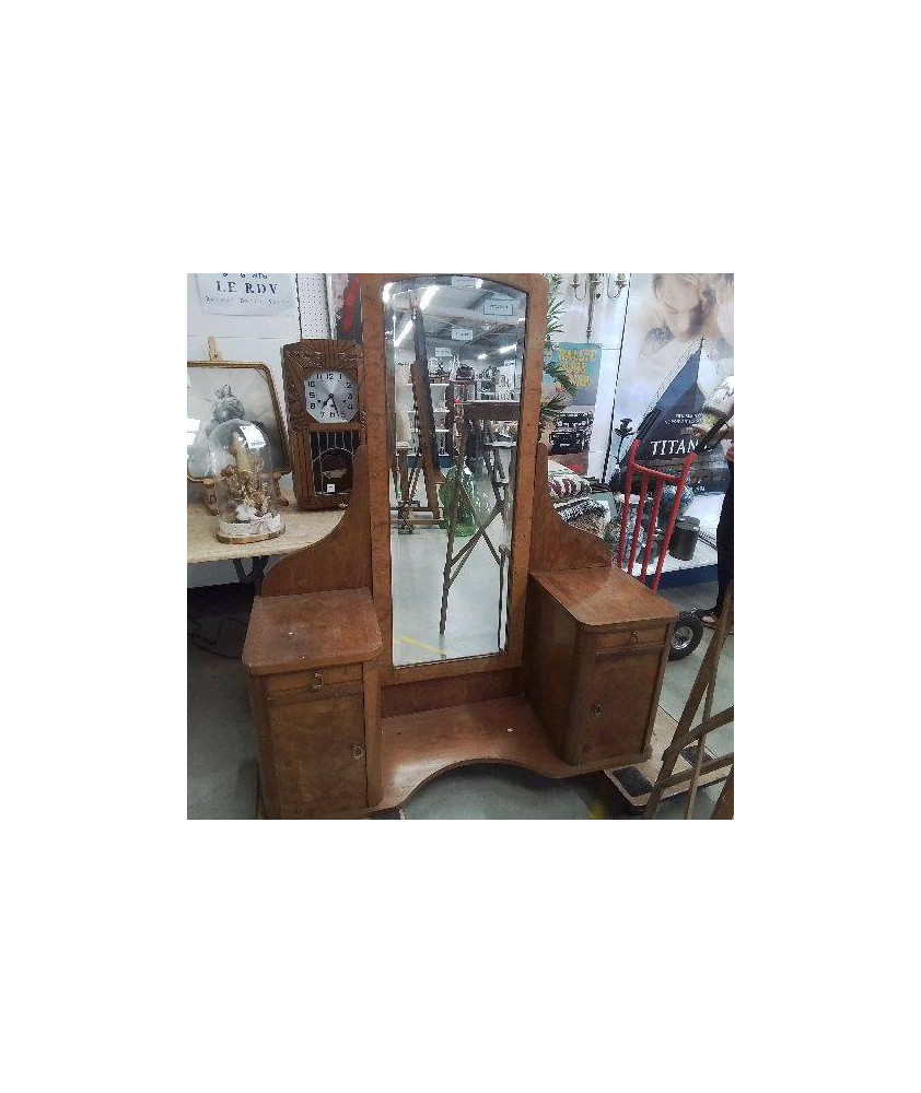 COIFFEUSE MIROIR 2 PORTES 2 TIROIRS