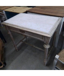 TABLE D’APPOINT STYLE LOUIS XVI DESSUS MARBRE