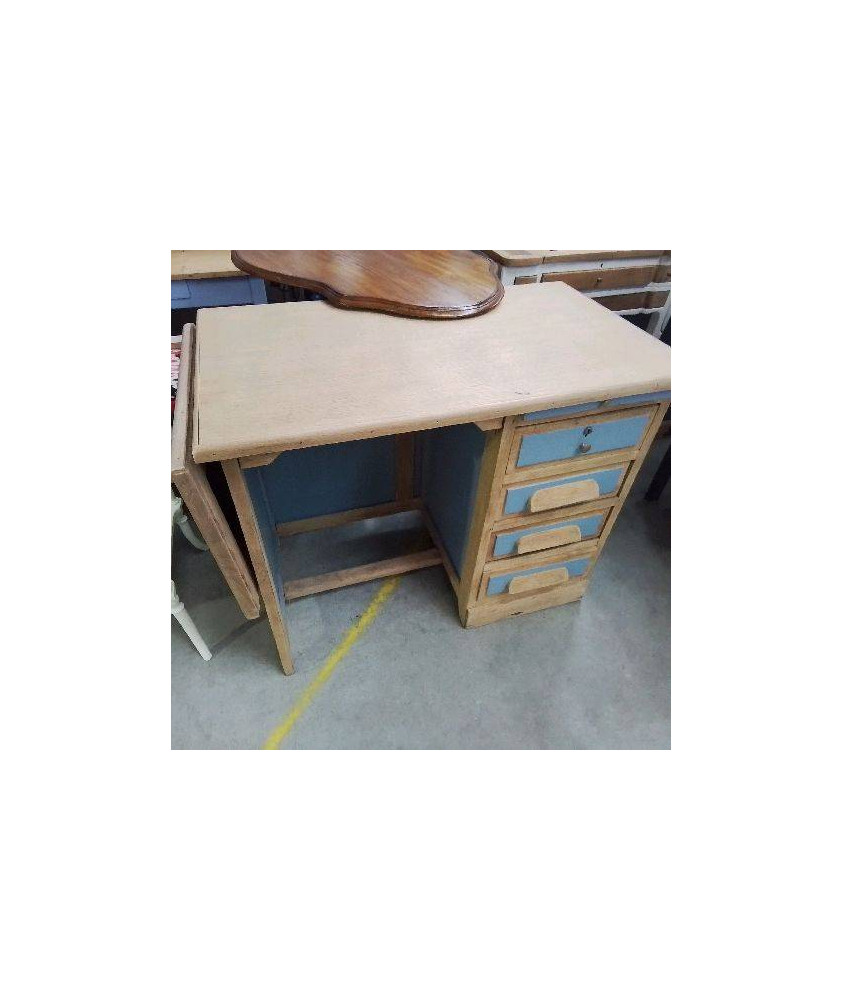BUREAU GRIS BOIS NATUREL