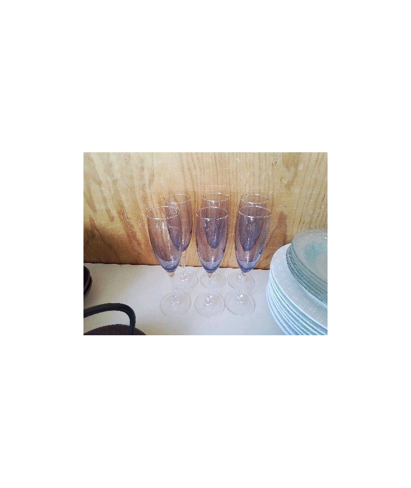 LOT DE 6 VERRE A PIED VIOLET 