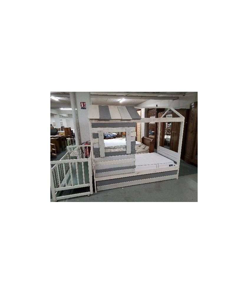 LIT CABANNE AVEC SON MATELAS 