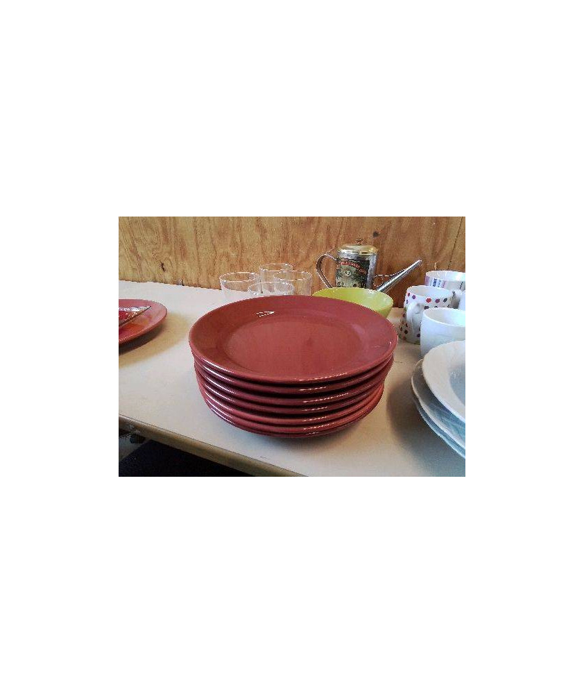 ASSIETTE PLATE COULEUR TERRE 