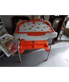 TABLE À LANGER ORANGE MOTIF FLORAL 