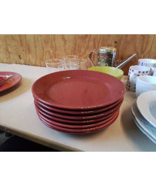 ASSIETTE PLATE COULEUR TERRE 