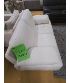 CANAPE 2P CUIRE BLANC