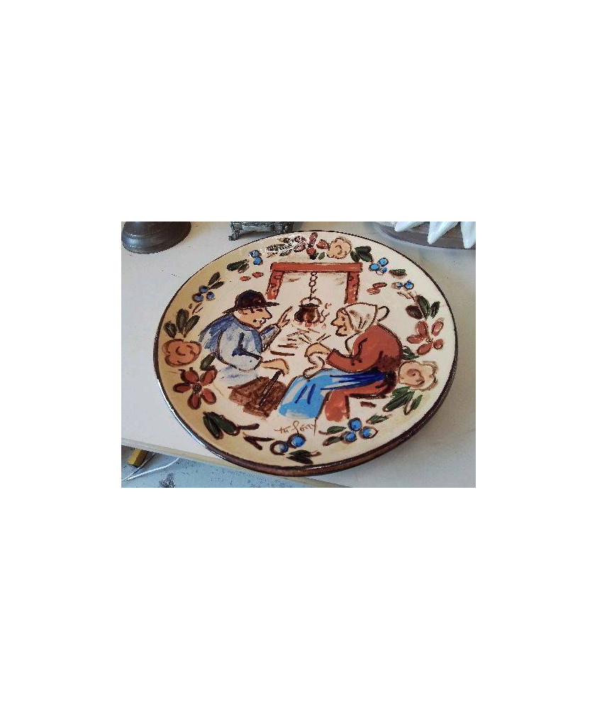 ASSIETTE DECORATIVE DECORS RURAL 