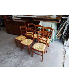 CHAISE PAILLÉE DE STYLE LOUIS PHILIPPE EN MERISIER