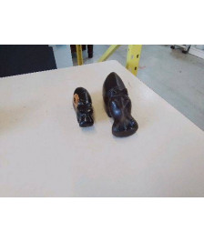 SCULPTURE EN BOIS HIPPOPOTAME