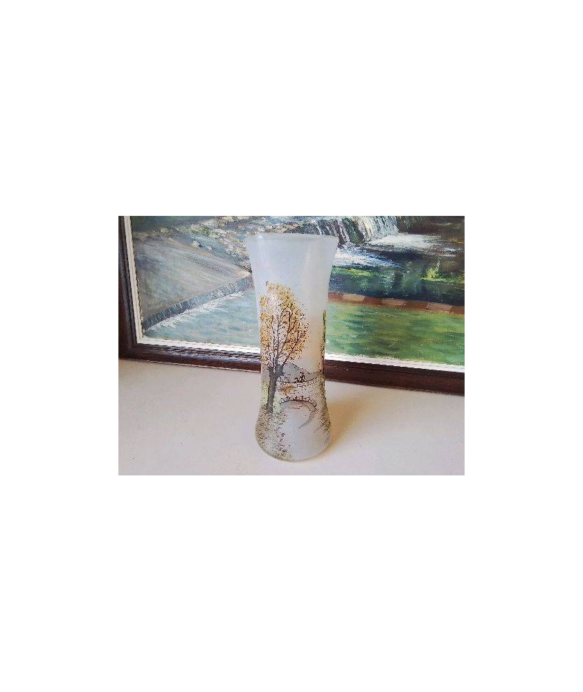 VASE EN VERRE SIGNÉ LEGRAS 