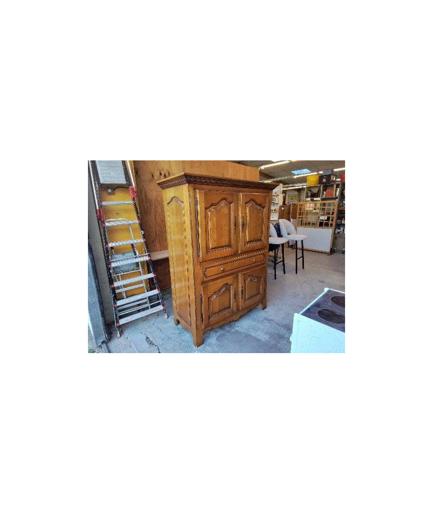 MEUBLE TV EN CHÊNE DORÉ DE STYLE RUSTIQUE