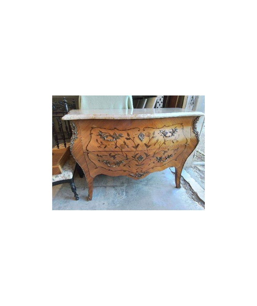 COMMODE VENTRUE MARQUETÉE