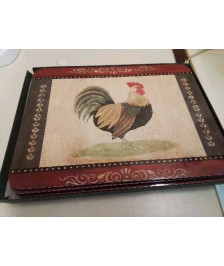 LOT DESSOUS D’ASSIETTES DECORS COQ
