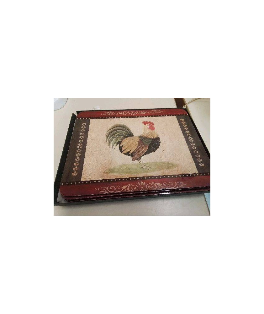 LOT DESSOUS D’ASSIETTES DECORS COQ