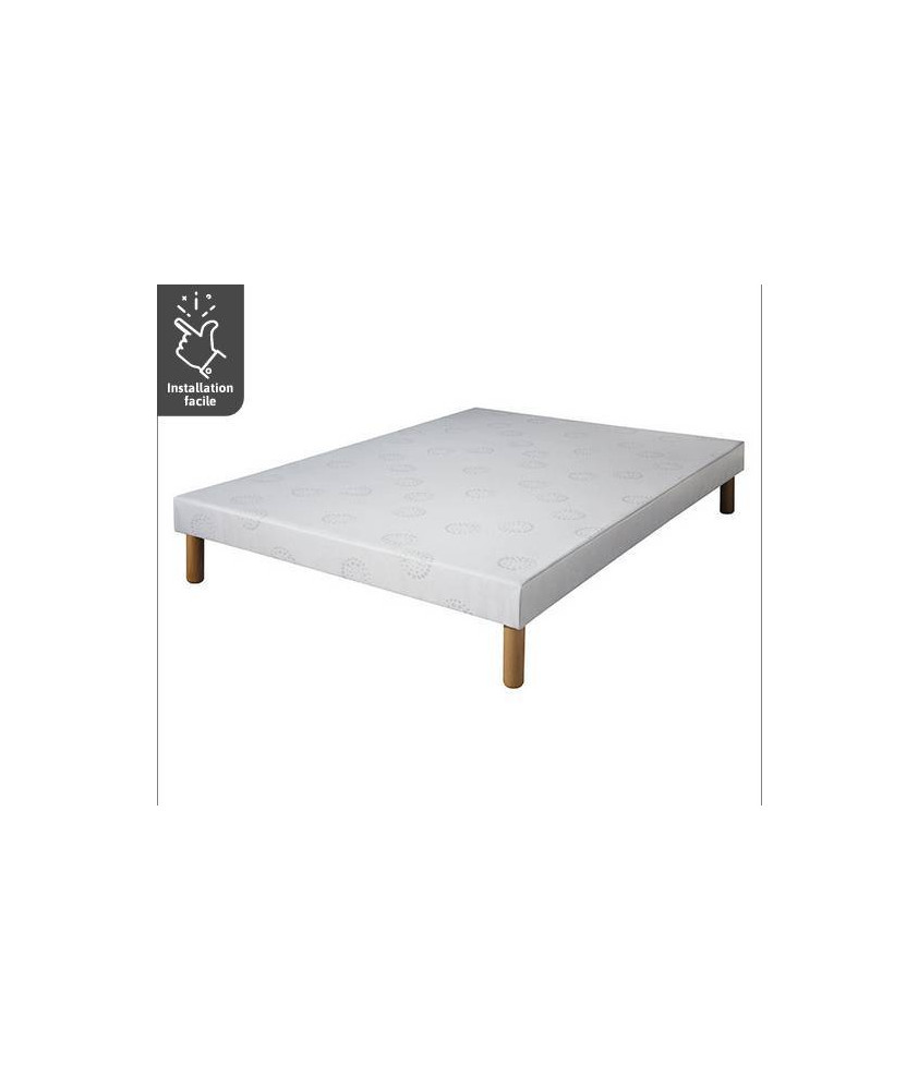 SOMMIER TAPISSIER BLANC 90X190 CM
