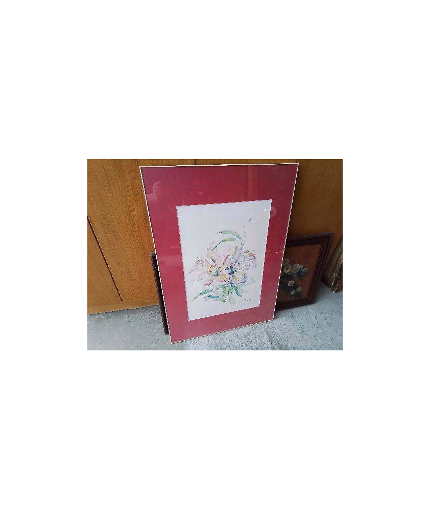 AQUARELLE ’ LYS ABSTRAITE’