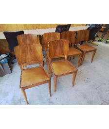 CHAISE ART DECO CUIR 
