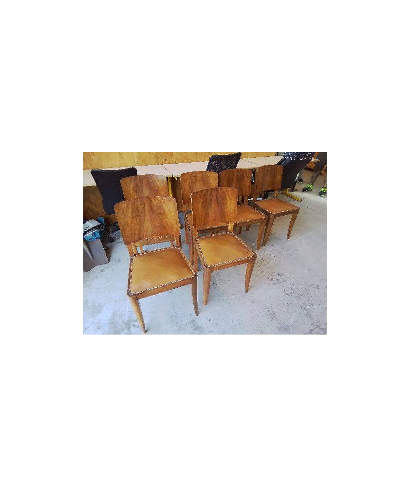 CHAISE ART DECO CUIR 