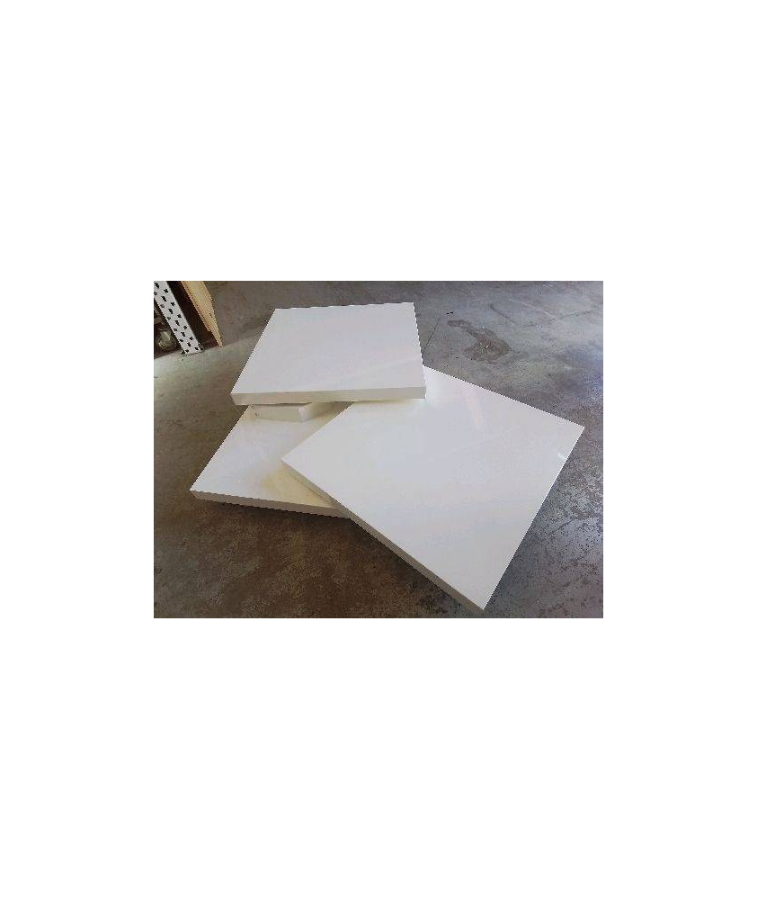 TABLE BASSE LAQUÉE BLANC