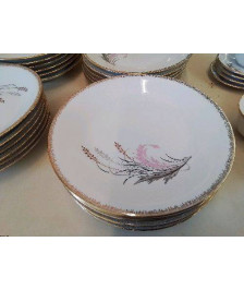 LOT DE 6 ASSIETTES EN PORCELAINE DE SOLOGNE
