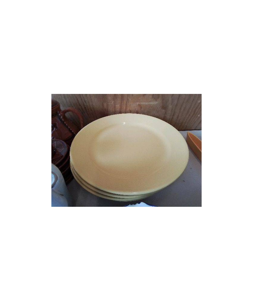 LOT DE 5 ASSIETTES JAUNES 