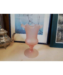 VASE ROSE VERRE 