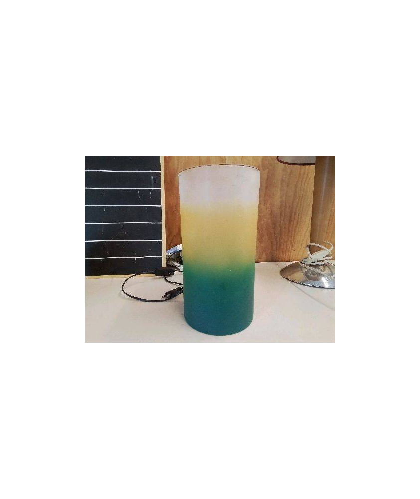 LAMPE EN VERRE COLORÉ 