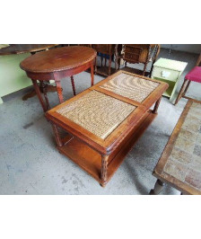 TABLE BASSE PLATEAU EN VERRE 