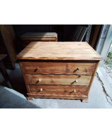 GRANDE COMMODE MASSIVE 3 TIROIRS 
