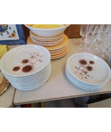 LOT DE 6 ASSIETTES À DESSERT MOTIF 