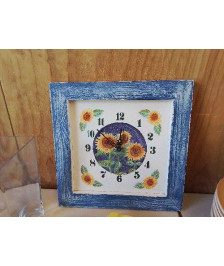 PETITE HORLOGE MOTIF TOURNESOL 