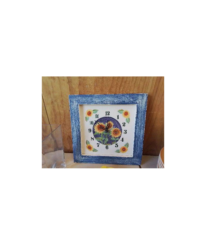 PETITE HORLOGE MOTIF TOURNESOL 