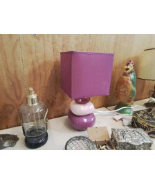 LAMPE AUX GALETS ROSE