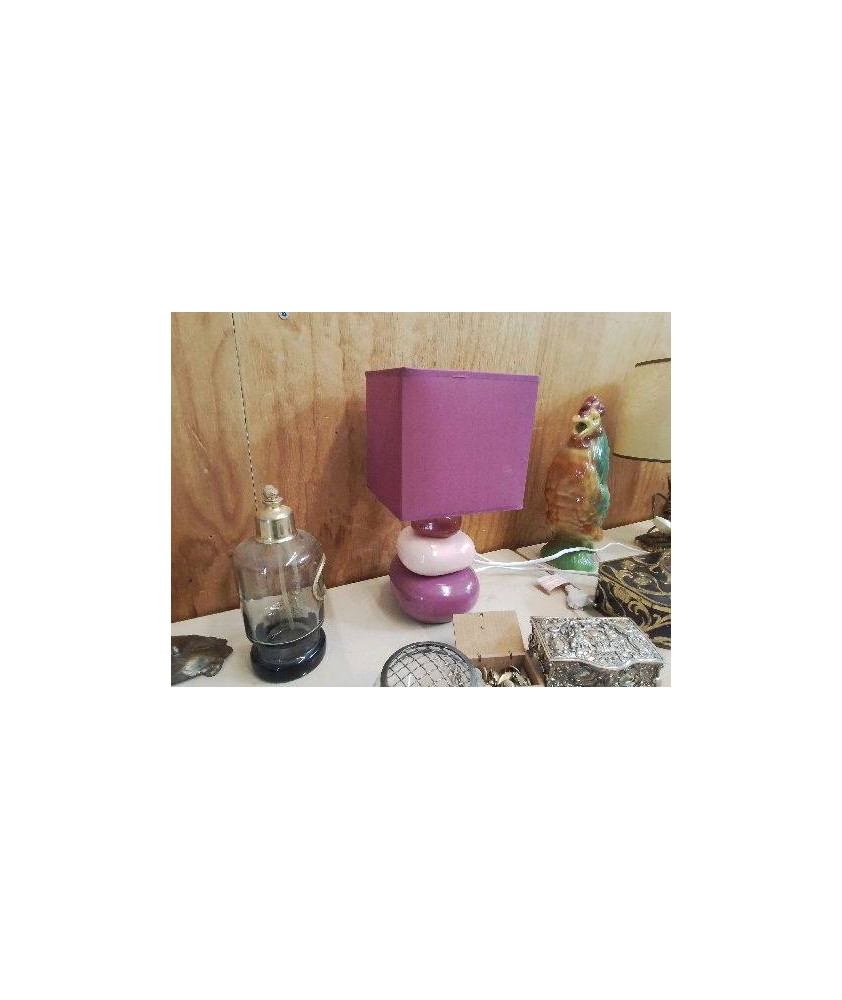 LAMPE AUX GALETS ROSE