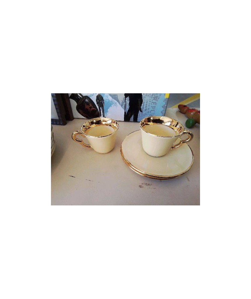 TASSE JAUNE AVEC SOUCOUPE 
