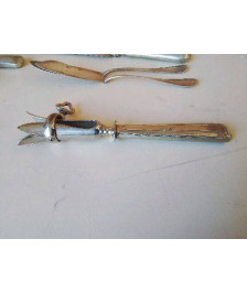 MANCHE A GIGOT EN METAL ARGENTÉ 