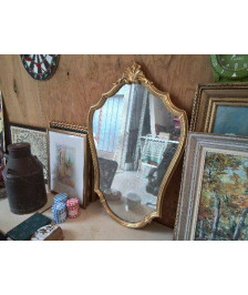 MIROIR STYLE BAROQUE DORÉ 