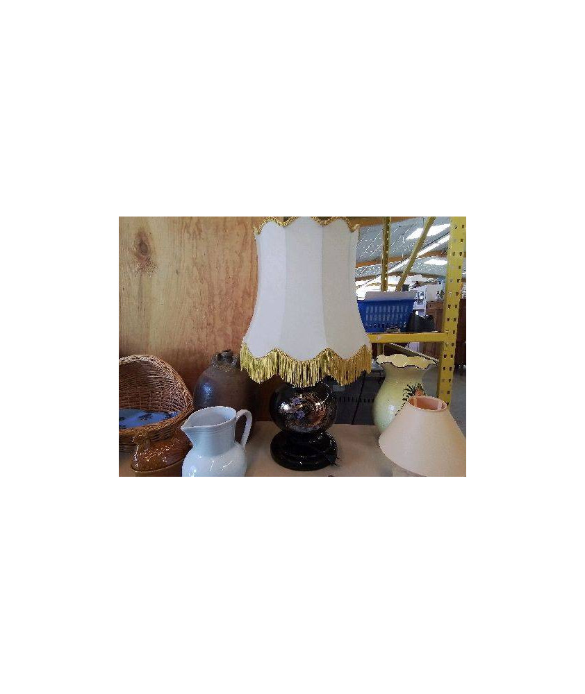 GRANDE LAMPE NOIRE DE SALON 