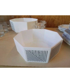 PETIT SALADIER BLANC ET NOIRE ARCOPAL 