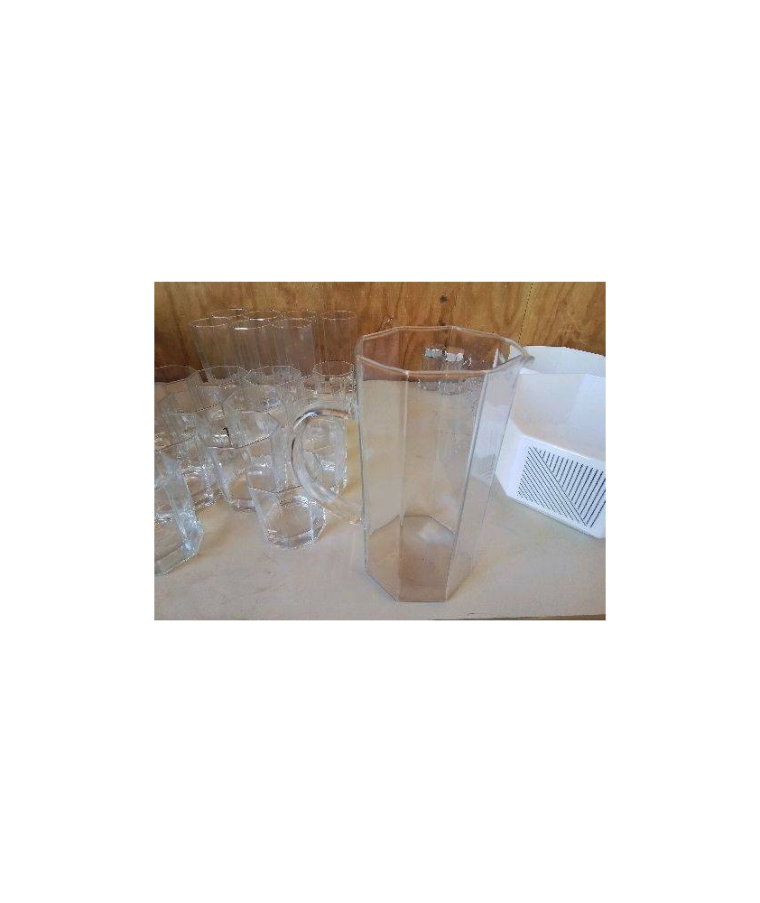 CARAFE EN VERRE OCTOGONALE 