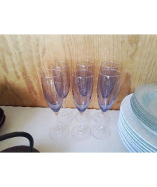 LOT DE 6 VERRE A PIED VIOLET 