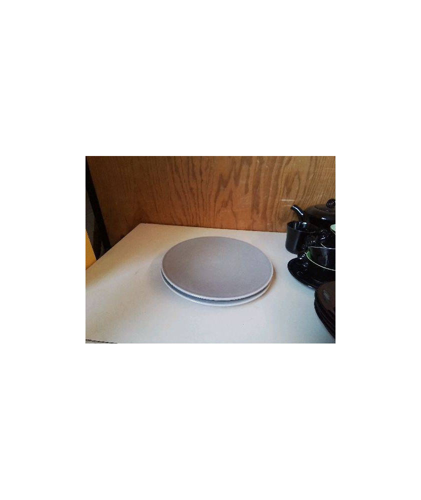 DUO GRANDE ASSIETTE PLATE GRISE 