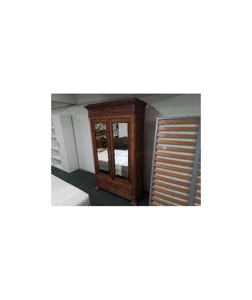 ARMOIRE DEUX PORTES MIROIR STYLE HENRI II 