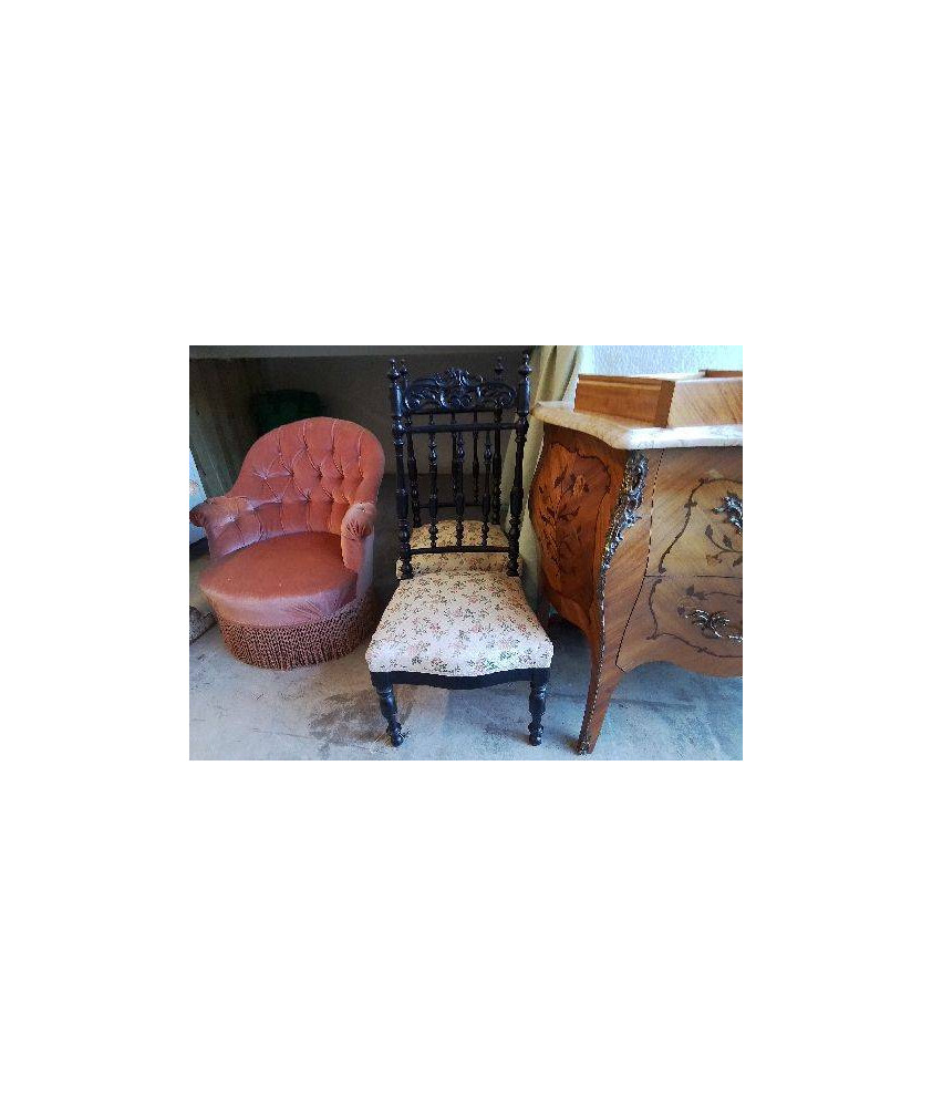 CHAISE DE CHAMBRE STYLE NAPOLEON III
