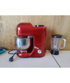 ROBOT PATISSIER CHROMÉ ROUGE AVEC BLENDER 