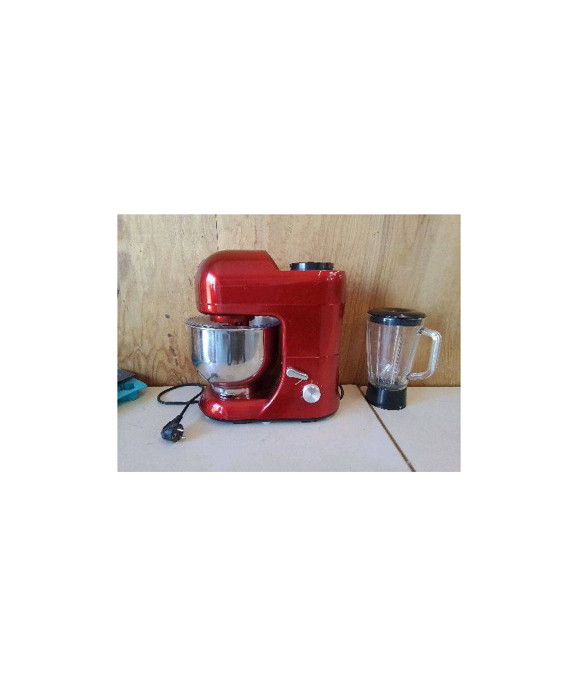 ROBOT PATISSIER CHROMÉ ROUGE AVEC BLENDER 