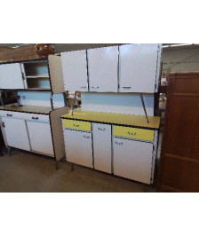 BUFFET FORMICA JAUNE ET BLANC