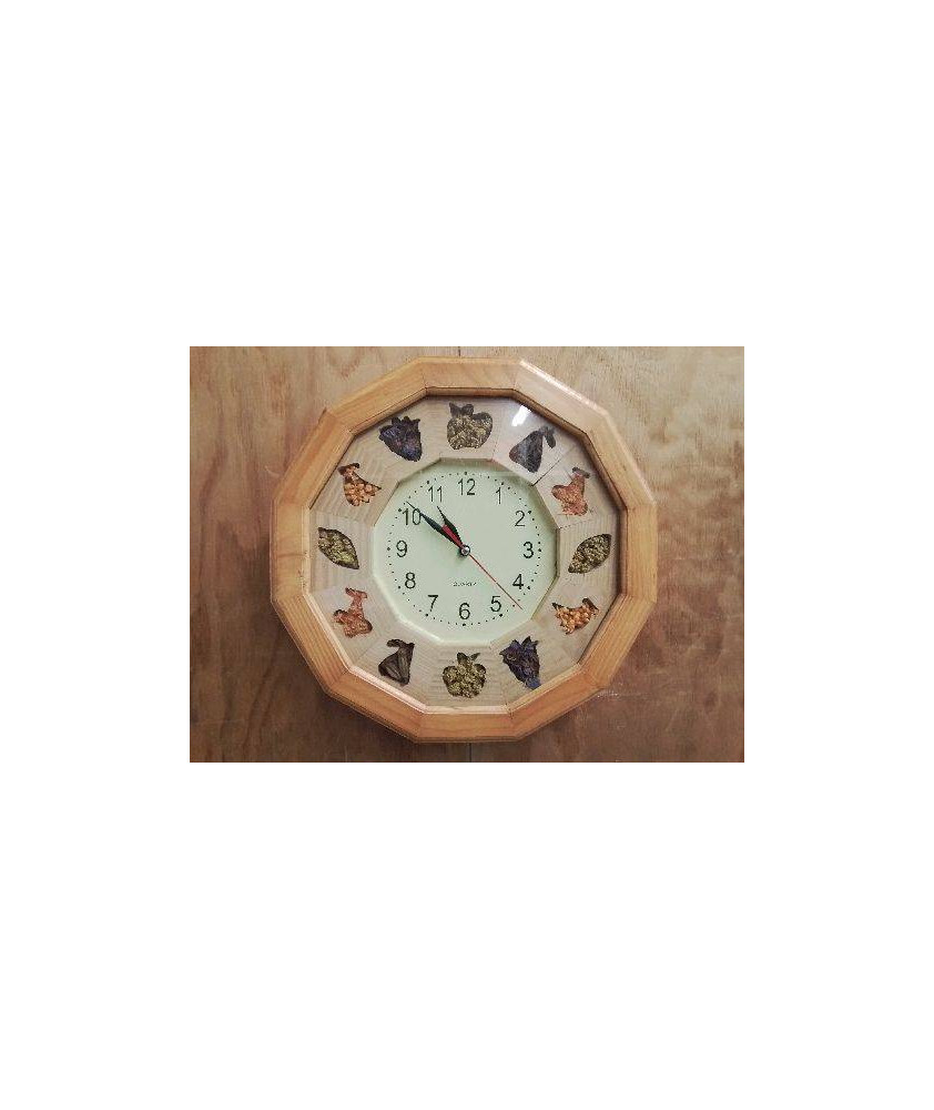 HORLOGE PENDULE MURALE OCTOGONALE 